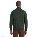 MARLED BUTTON MOCK-NECK SWEATER - DARKEST SPRUCE