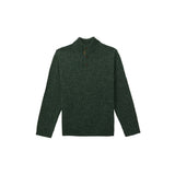 MARLED BUTTON MOCK-NECK SWEATER - DARKEST SPRUCE
