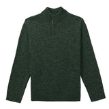 MARLED BUTTON MOCK-NECK SWEATER - DARKEST SPRUCE