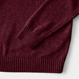 MARLED BUTTON MOCK-NECK SWEATER - ZINFANDEL