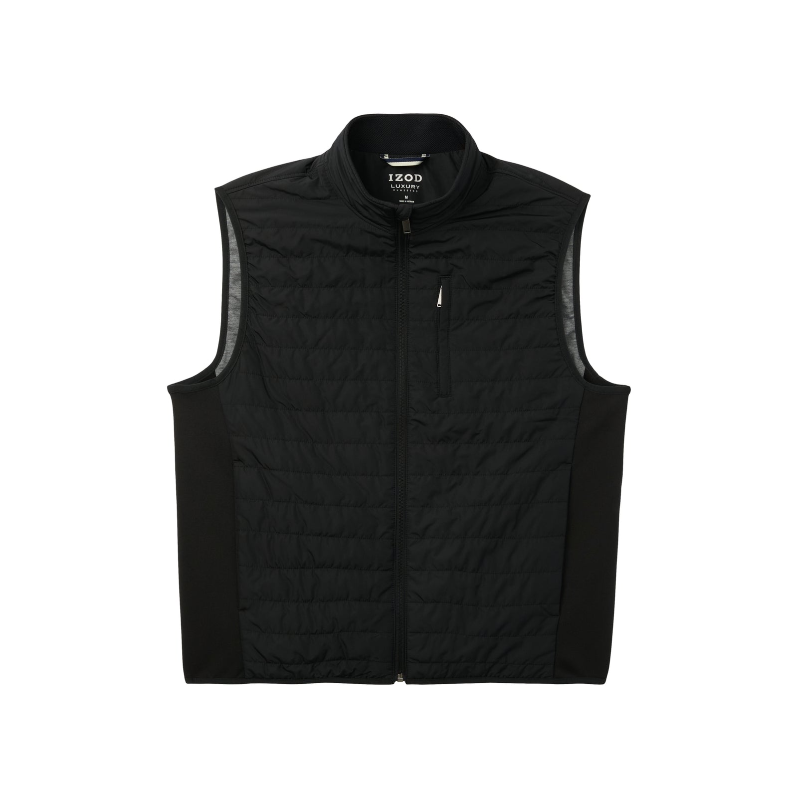 Mixed Media Puffer Vest - Black – IZOD