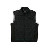 MIXED MEDIA PUFFER VEST - BLACK