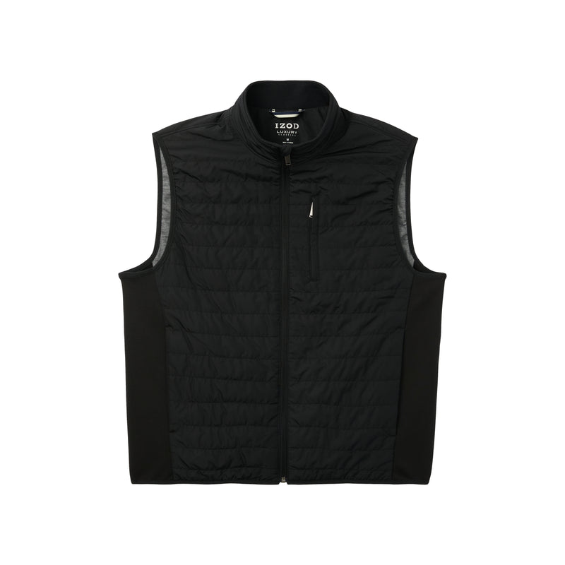 Mixed Media Puffer Vest - Black – IZOD