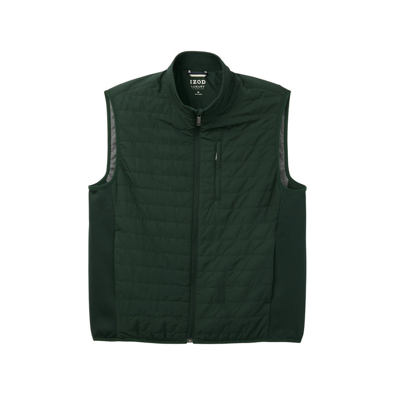 Mixed Media Puffer Vest - Darkest Spruce – IZOD