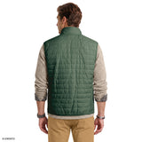 MIXED MEDIA PUFFER VEST - DARKEST SPRUCE
