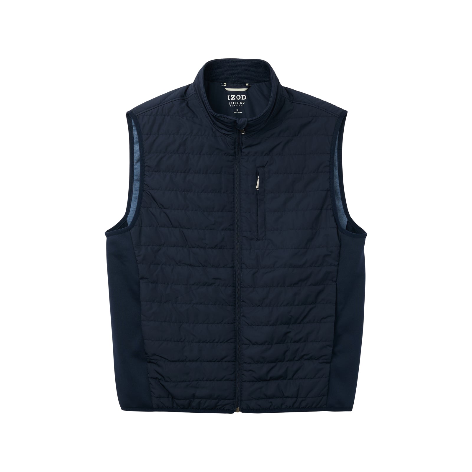 Mixed Media Puffer Vest - Navy Blazer – IZOD