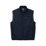 MIXED MEDIA PUFFER VEST - NAVY BLAZER