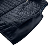 MIXED MEDIA PUFFER VEST - NAVY BLAZER
