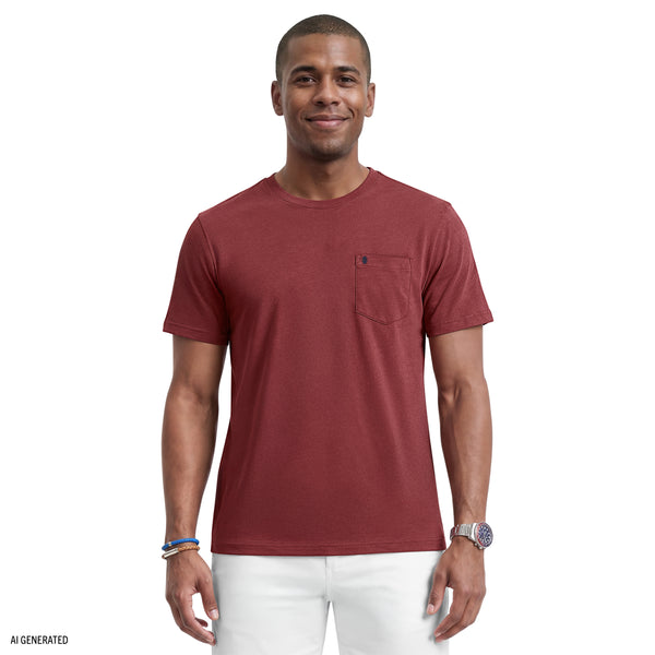 SALTWATER SOFT WASH POCKET CREW - SUNDRIED TOMATO – IZOD