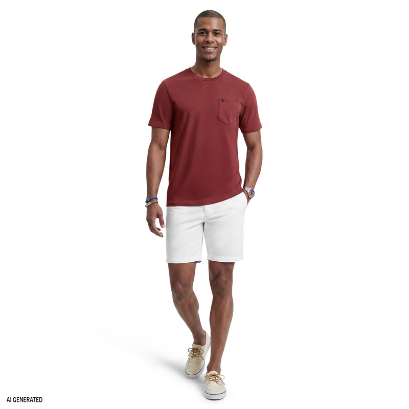 SALTWATER SOFT WASH POCKET CREW - SUNDRIED TOMATO – IZOD