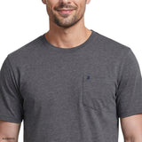 SALTWATER SOFT WASH POCKET CREW - CARBON HTHR