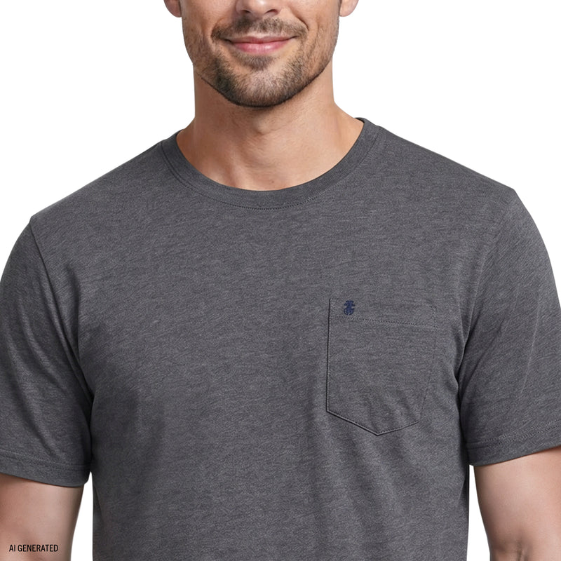 SALTWATER SOFT WASH POCKET CREW - CARBON HTHR – IZOD