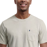 SALTWATER SOFT WASH POCKET CREW - OATMEAL HTR