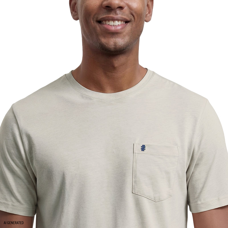 SALTWATER SOFT WASH POCKET CREW - OATMEAL HTR – IZOD
