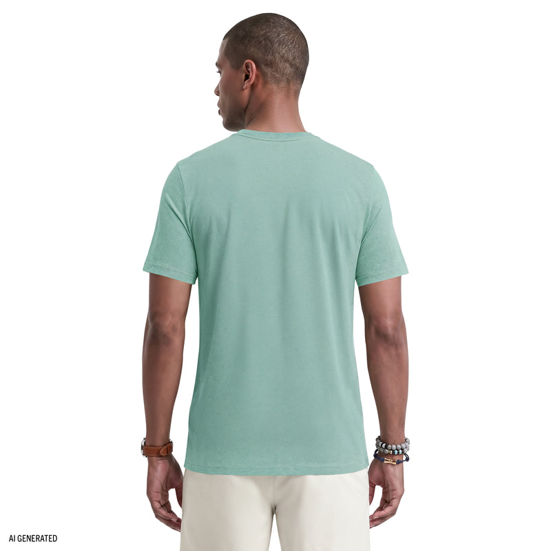 SALTWATER SOFT WASH POCKET CREW - BERYL GREEN – IZOD