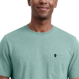 SALTWATER SOFT WASH POCKET CREW - BERYL GREEN