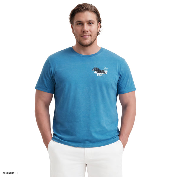 Big & Tall Saltwater Short Sleeve Graphic Tee - Blue Sapphire – IZOD