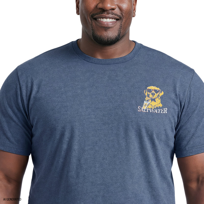 BIG & TALL SALTWATER SHORT SLEEVE GRAPHIC TEE - SARGASSO SEA – IZOD