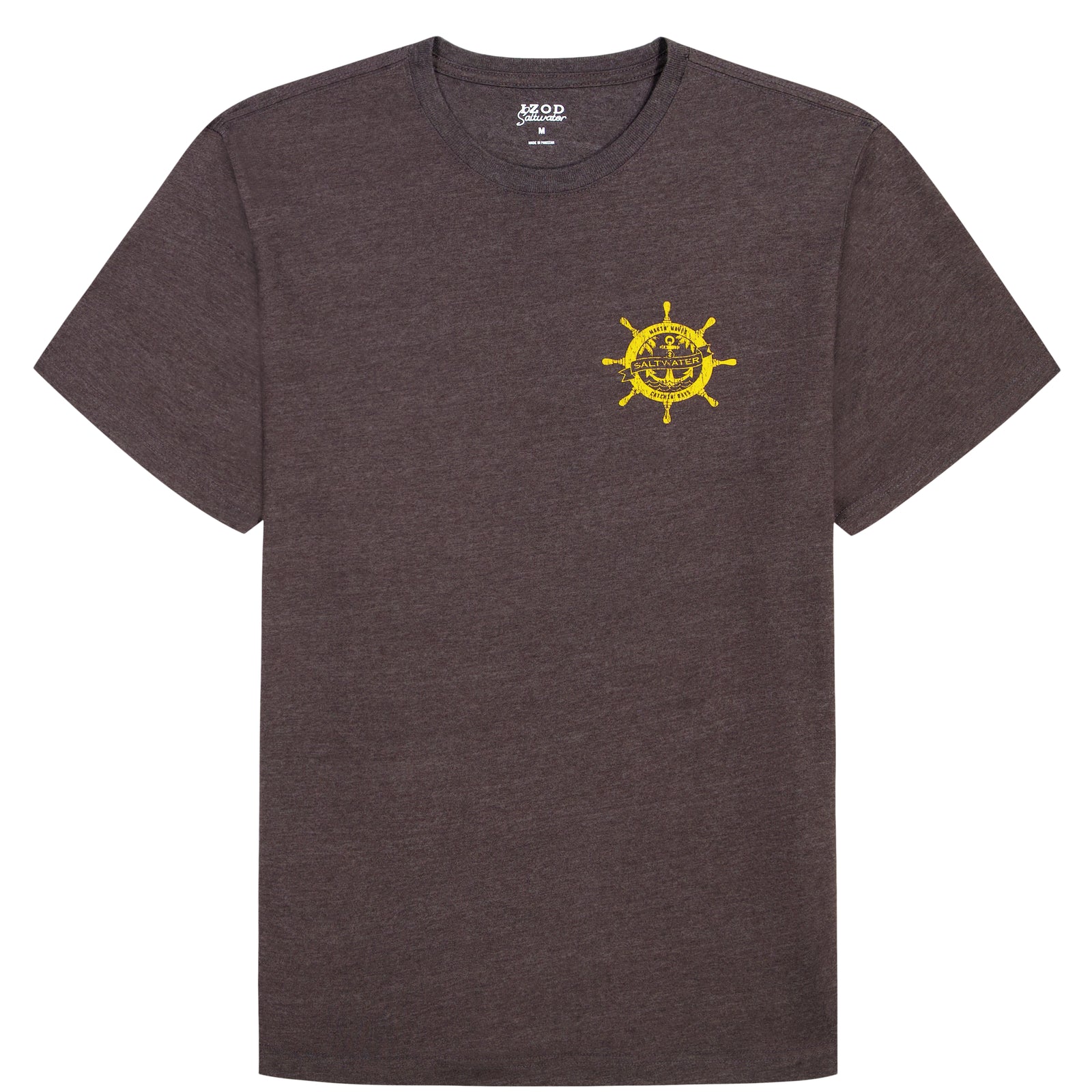 BIG & TALL SALTWATER SHORT SLEEVE GRAPHIC TEE - BLACK COFFEE – IZOD