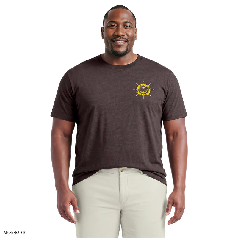 BIG & TALL SALTWATER SHORT SLEEVE GRAPHIC TEE - BLACK COFFEE – IZOD