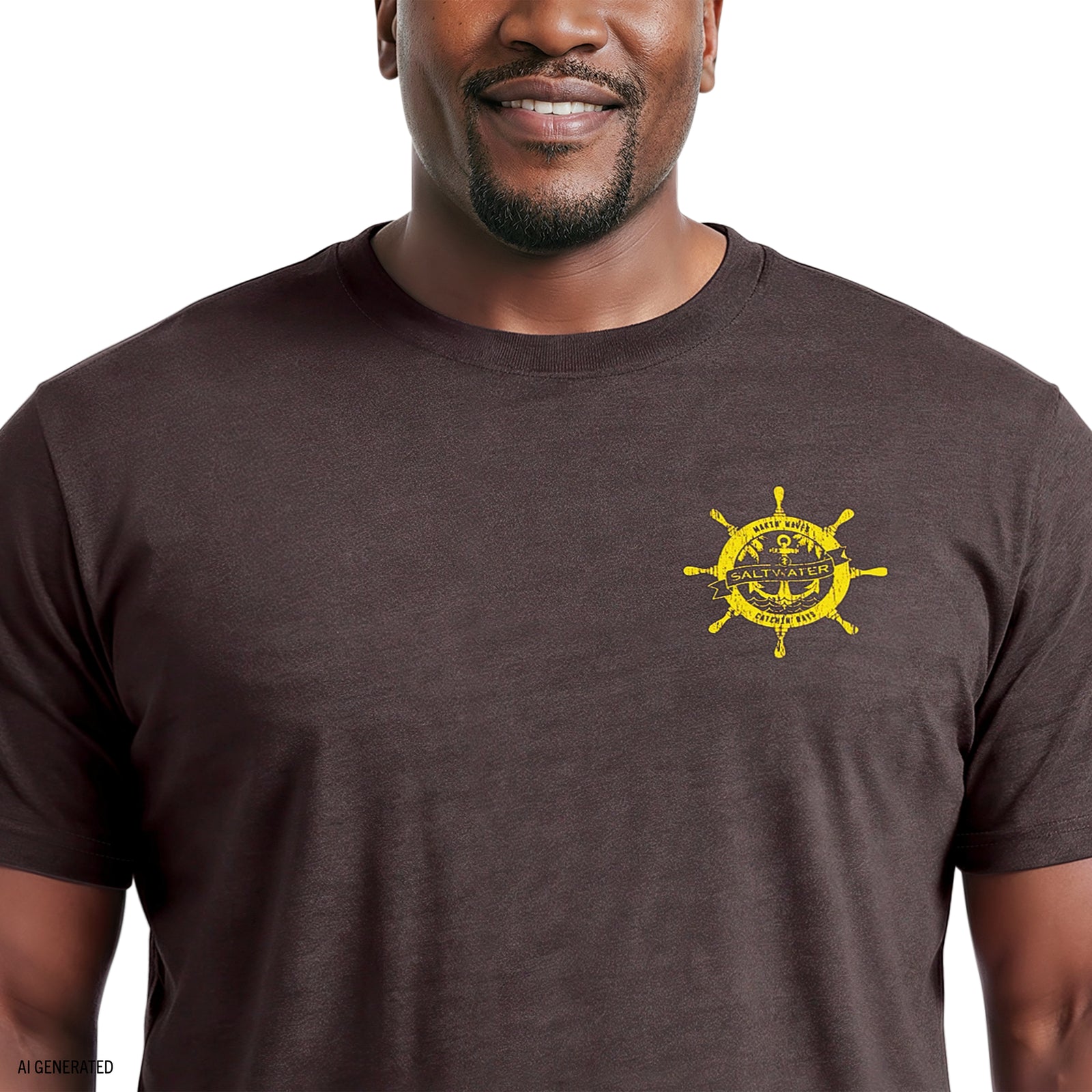 トップス STANDARDCALIFOLNIA TEE BIG & TALL SALTWATER SHORT SLEEVE GRAPHIC TEE - BLACK COFFEE – IZOD