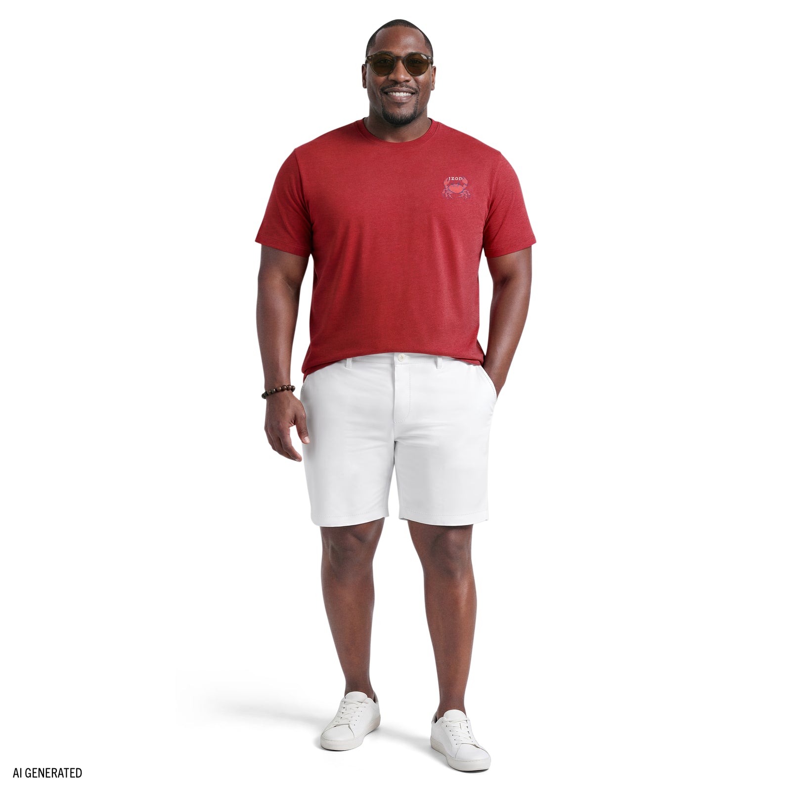 BIG & TALL SALTWATER SHORT SLEEVE GRAPHIC TEE - SUNDRIED TOMATO – IZOD