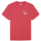 SALTWATER SHORT SLEEVE GRAPHIC TEE - GARNET ROSE