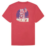SALTWATER SHORT SLEEVE GRAPHIC TEE - GARNET ROSE