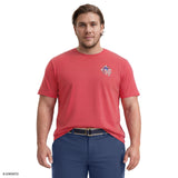 BIG & TALL SALTWATER SHORT SLEEVE GRAPHIC TEE - GARNET ROSE
