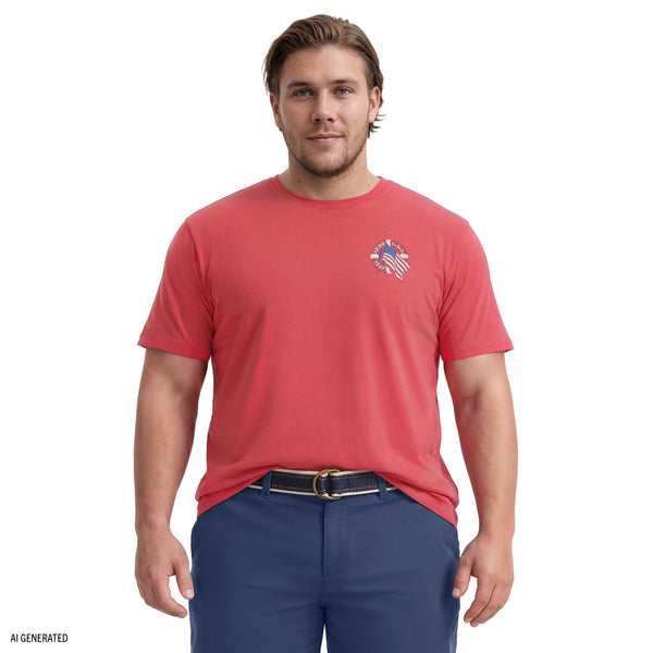 BIG & TALL SALTWATER SHORT SLEEVE GRAPHIC TEE - GARNET ROSE – IZOD
