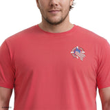 BIG & TALL SALTWATER SHORT SLEEVE GRAPHIC TEE - GARNET ROSE
