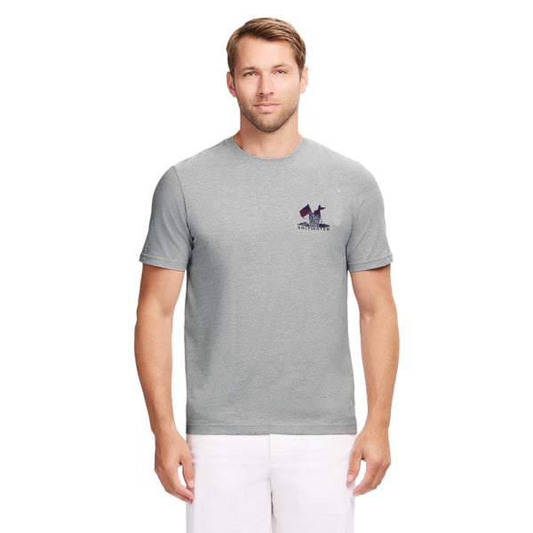 SALTWATER SHORT SLEEVE GRAPHIC TEE - LT GREY HTHR – IZOD