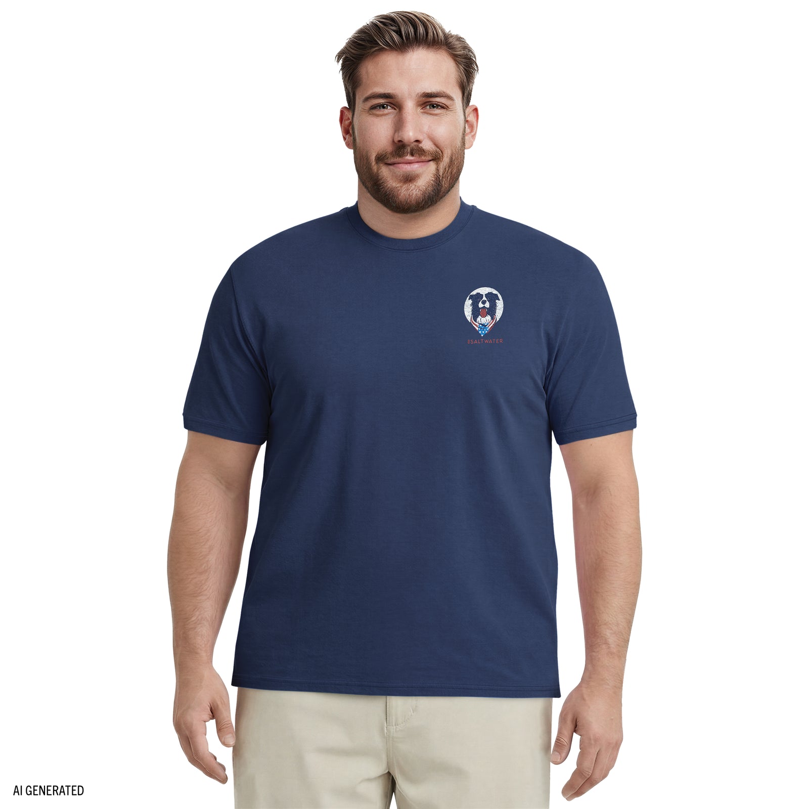 BIG & TALL SALTWATER SHORT SLEEVE GRAPHIC TEE - MEDIEVAL BLUE – IZOD
