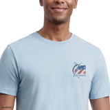SALTWATER SHORT SLEEVE GRAPHIC TEE - CHAMBRAY BLUE