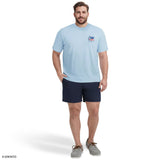 BIG & TALL SALTWATER SHORT SLEEVE GRAPHIC TEE - CHAMBRAY BLUE