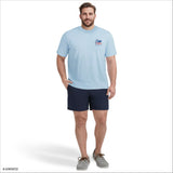 BIG & TALL SALTWATER SHORT SLEEVE GRAPHIC TEE - CHAMBRAY BLUE