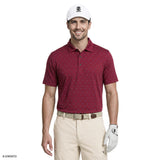 GOLF SWINGFLEX ELITE SHORT SLEEVE PRINTED POLO - SUNDRIED TOMATO
