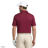 GOLF SWINGFLEX ELITE SHORT SLEEVE PRINTED POLO - SUNDRIED TOMATO