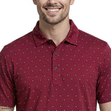 GOLF SWINGFLEX ELITE SHORT SLEEVE PRINTED POLO - SUNDRIED TOMATO