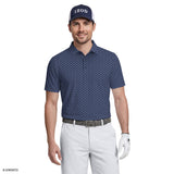 GOLF SWINGFLEX ELITE SHORT SLEEVE PRINTED POLO - SARGASSO SEA