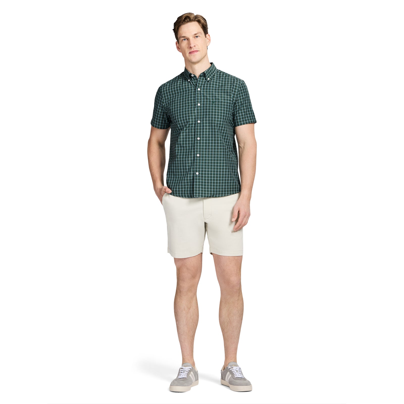 Breeze Short Sleeve Button Down Shirt - Tanager Turquoise – IZOD