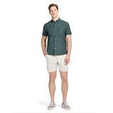 BREEZE SHORT SLEEVE BUTTON DOWN SHIRT - TANAGER TURQUOISE