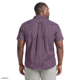BIG & TALL BREEZE SHORT SLEEVE BUTTON DOWN SHIRT - NIGHTSHADE
