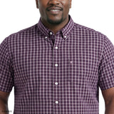 BIG & TALL BREEZE SHORT SLEEVE BUTTON DOWN SHIRT - NIGHTSHADE