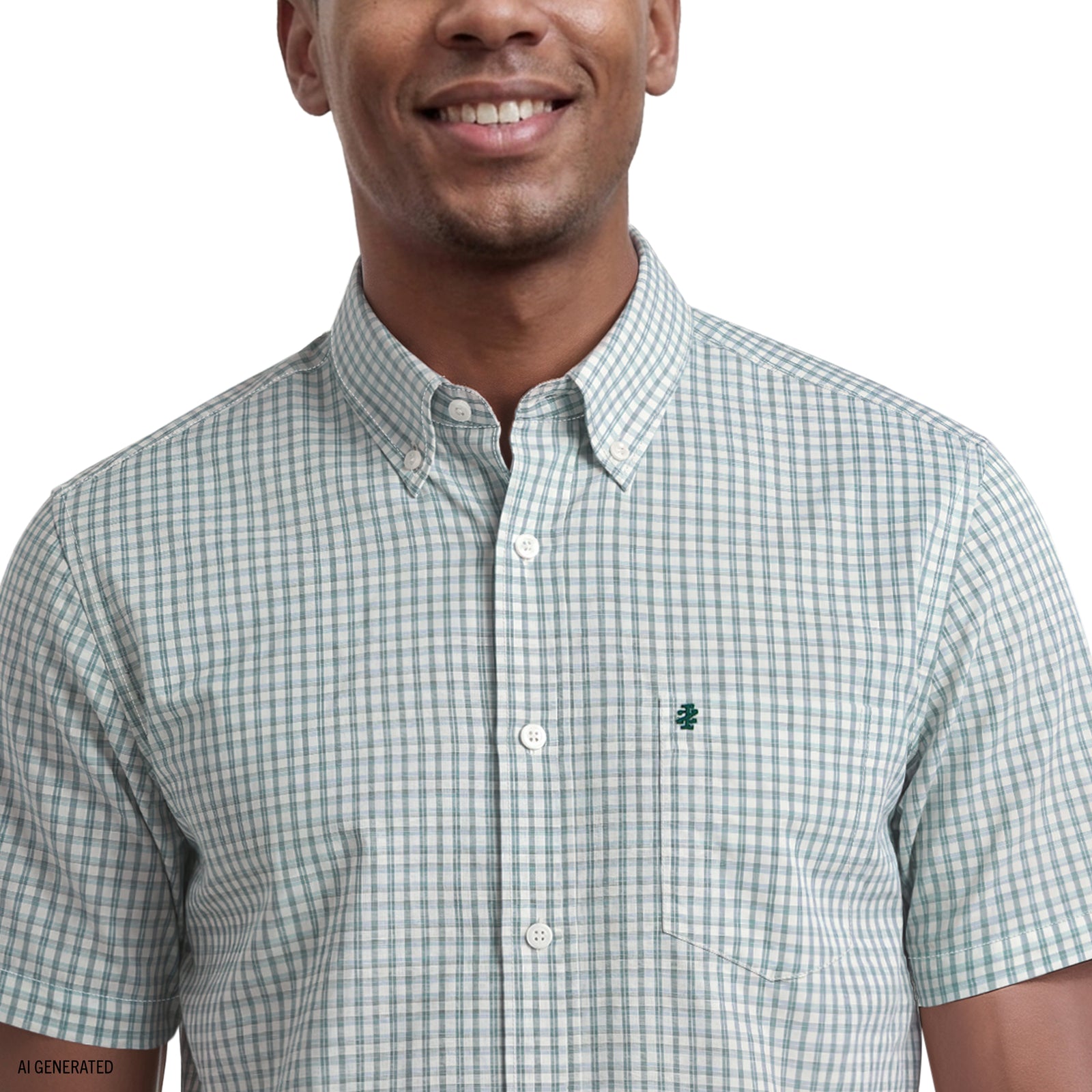 BREEZE SHORT SLEEVE BUTTON DOWN SHIRT - SYCAMORE – IZOD