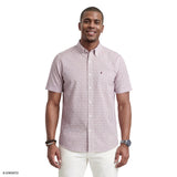 BREEZE SHORT SLEEVE BUTTON DOWN SHIRT - GRAPE WINE