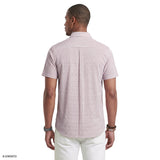 BREEZE SHORT SLEEVE BUTTON DOWN SHIRT - GRAPE WINE