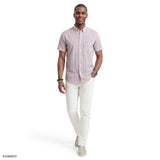 BREEZE SHORT SLEEVE BUTTON DOWN SHIRT - GRAPE WINE