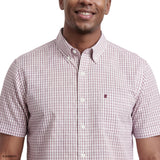 BREEZE SHORT SLEEVE BUTTON DOWN SHIRT - GRAPE WINE