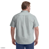 BIG & TALL BREEZE SHORT SLEEVE BUTTON DOWN SHIRT - SYCAMORE
